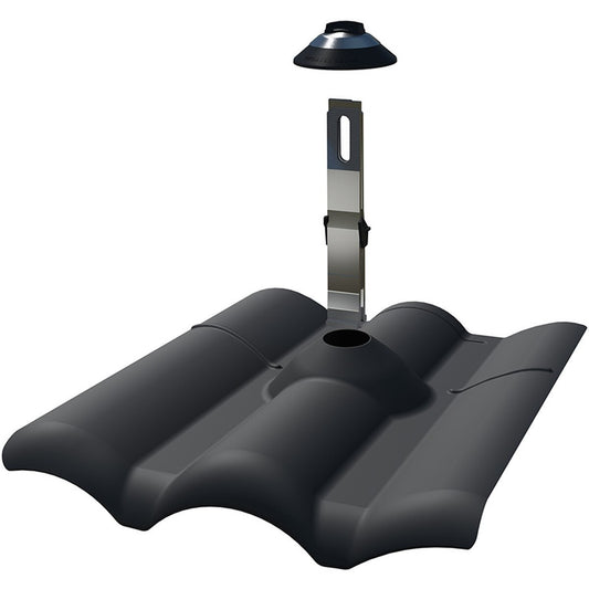 Pegasus W-Tile Scissor Mount Flashing Kit - Black