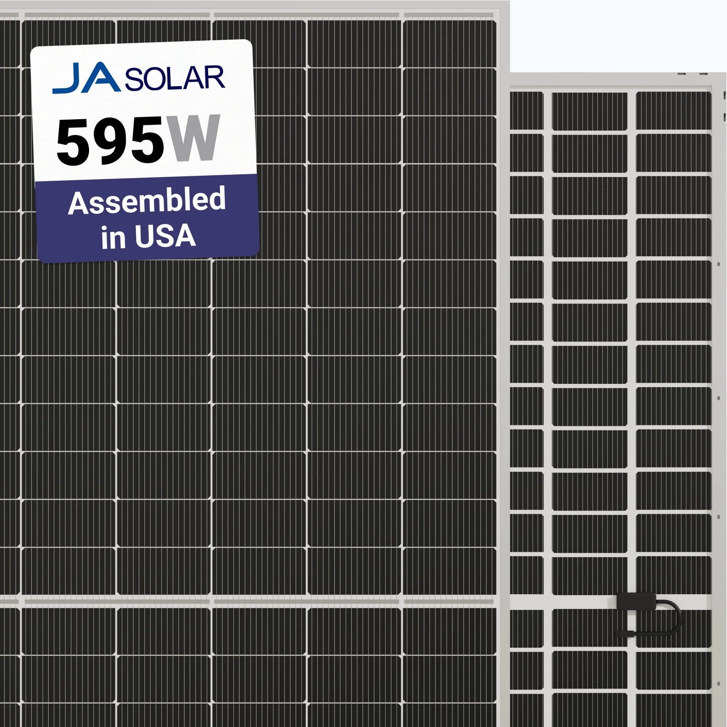 JA Solar 595W Solar Panel 144 Cell Bifacial JA-JAM72-D40-595MB Assembled in the USA