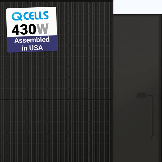 Q CELLS 430W Solar Panel 108 Cell Q.TRON HQC-430-QTRON-BKM-G2.H+-DCA Assembled in the USA