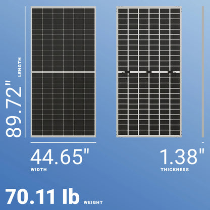 JA Solar 595W Solar Panel 144 Cell Bifacial JA-JAM72-D40-595MB Assembled in the USA