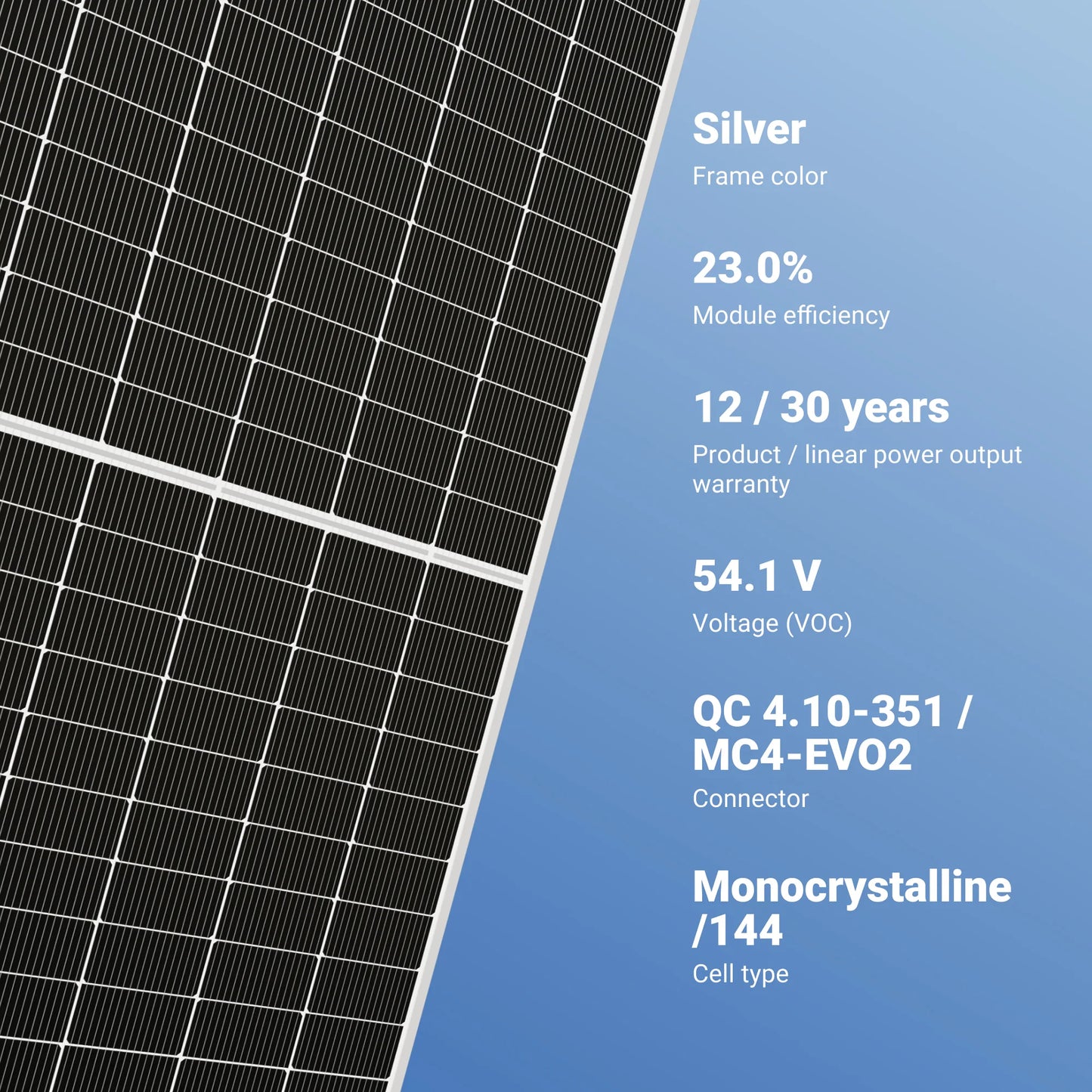 JA Solar 595W Solar Panel 144 Cell Bifacial JA-JAM72-D40-595MB Assembled in the USA