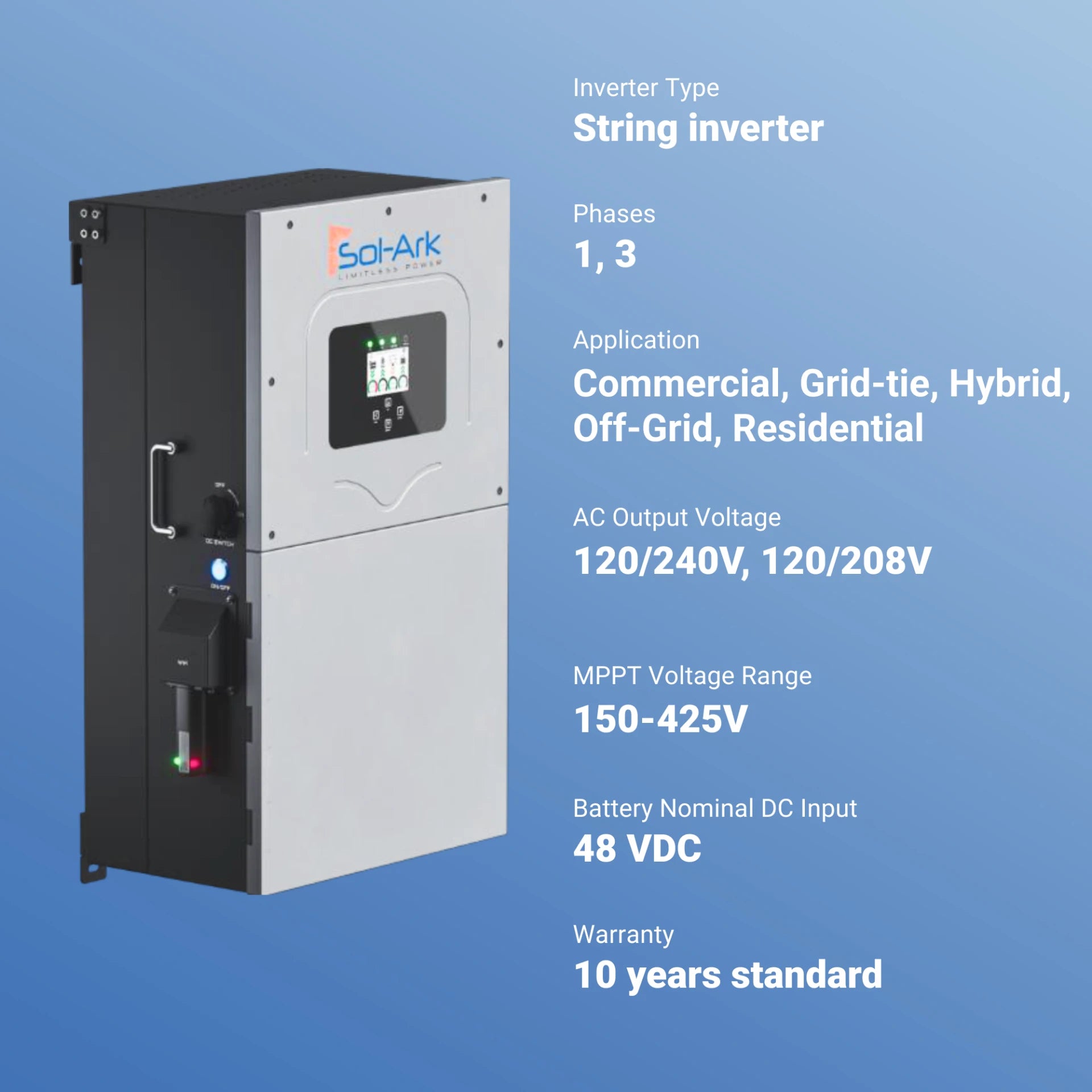 Sol-Ark SA-18K-2P 18kW Hybrid Inverter - Image 2