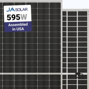JA Solar 595W Solar Panel 144 Cell Bifacial JA-JAM72-D40-595MB Assembled in the USA
