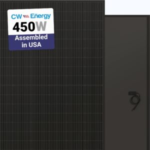 CW Energy 450W Solar Panel 108 Cell All-Black CWT450-108TNFB10 Assembled in the USA Clearance