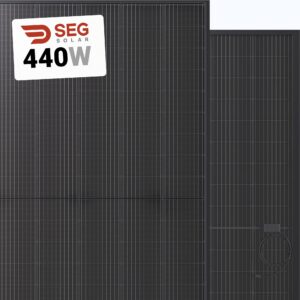 SEG Solar 440W Solar Panel 108 Cell All-Black Bifacial SEG-440-BTD-BG