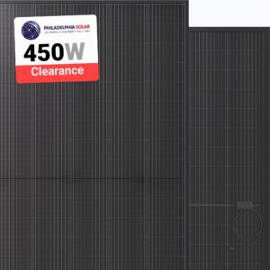 Philadelphia Solar 450W Solar Panels 108 Cell All-Black Bifacial MNB108(HCBF)-450W Clearance