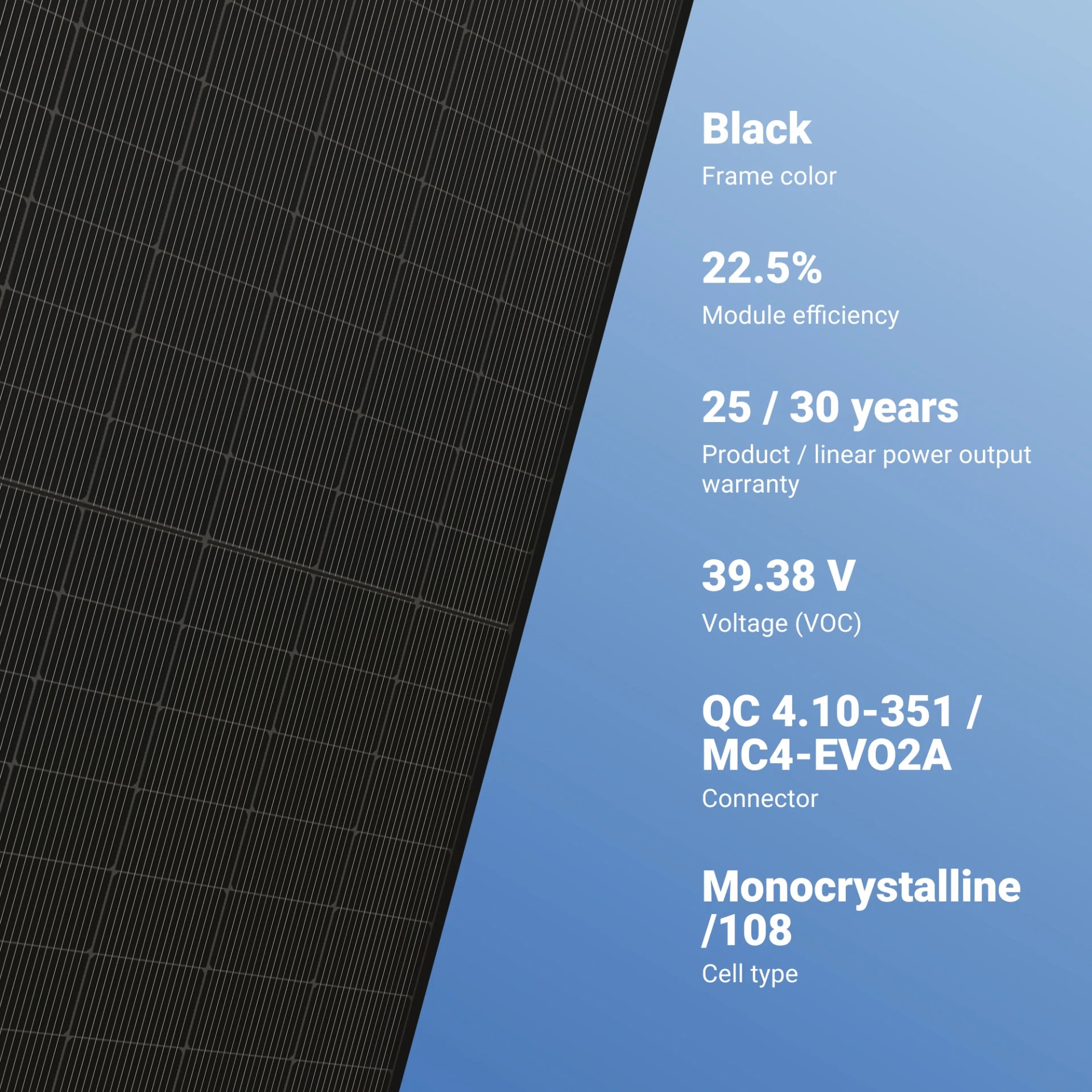JA Solar 440W Solar Panel 108 Cell All-Black Bifacial JAM54D41-440/MB - Image 3