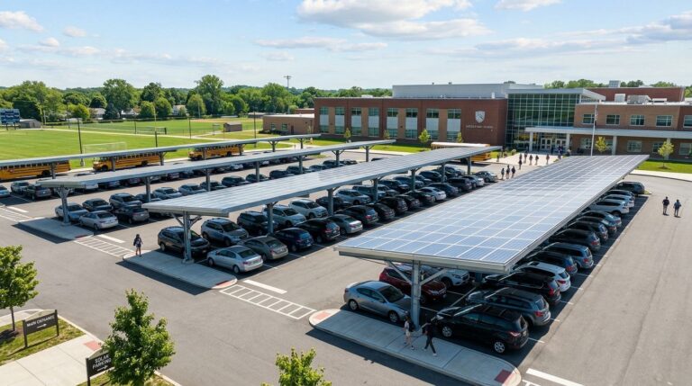 Can Schools Use Solar Carports to Cover Parking Lots?