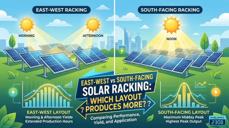 East-West vs South-Facing Solar Racking: Which Layout Produces More?
