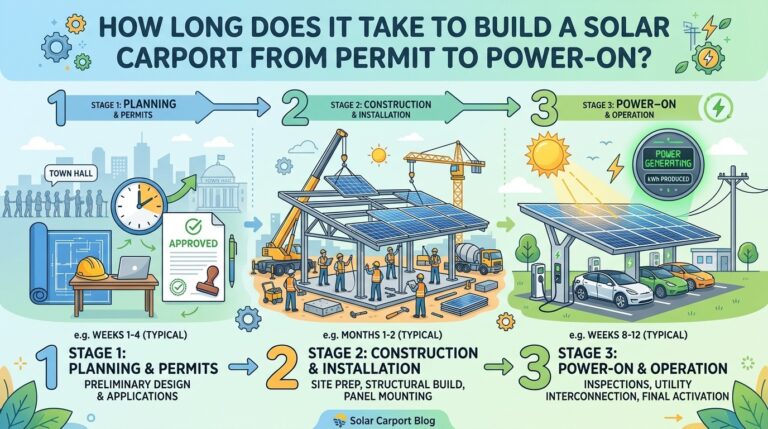 How Long Does It Take to Build a Solar Carport From Permit to Power-On?