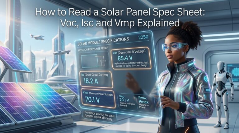 How to Read a Solar Panel Spec Sheet: Voc, Isc and Vmp Explained