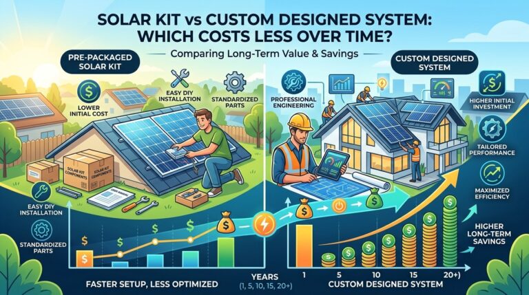Solar Kit vs Custom Designed System: Which Costs Less Over Time?