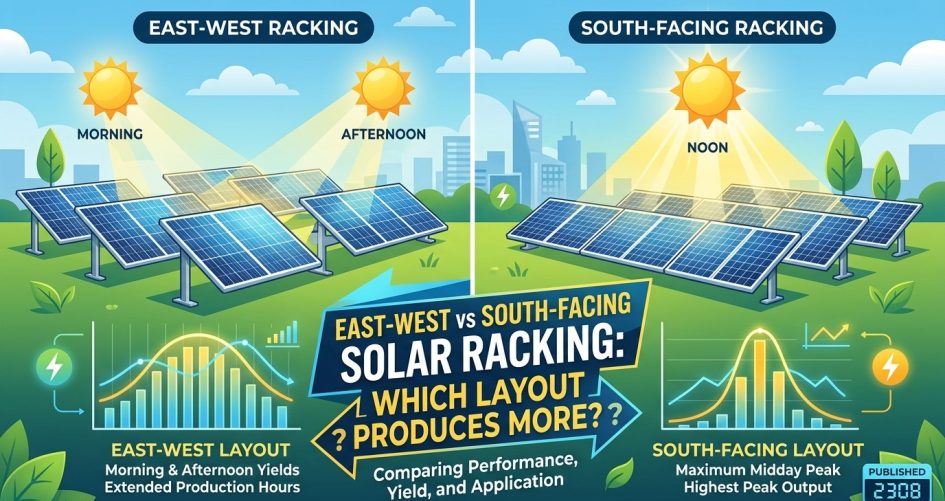East-West vs South-Facing Solar Racking: Which Layout Produces More?