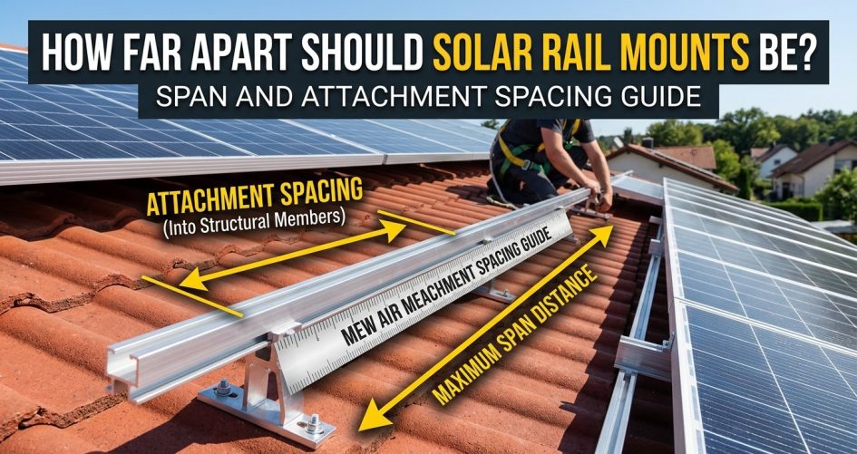 How Far Apart Should Solar Rail Mounts Be? Span and Attachment Spacing